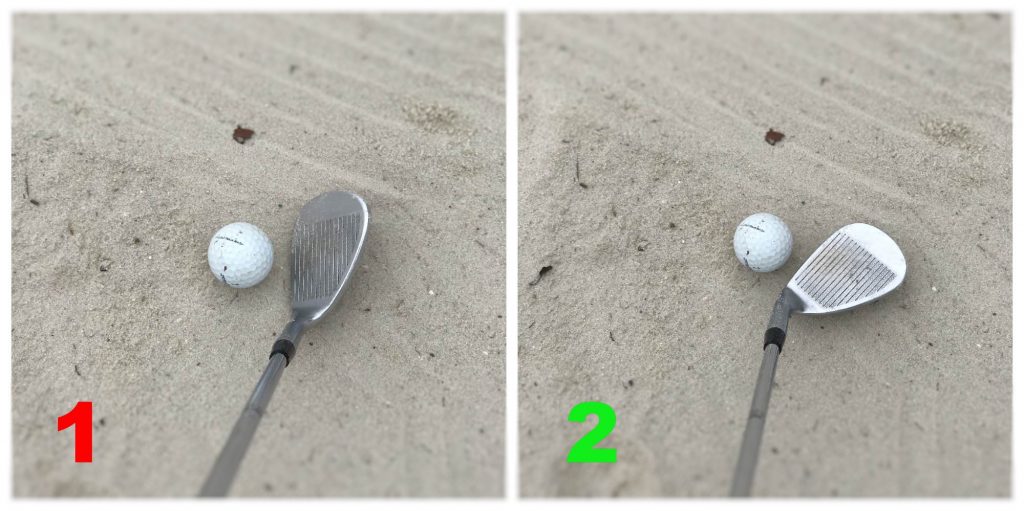 Open up the clubface in the bunker. This will make the club glide over the sand, instead of digging into it. 