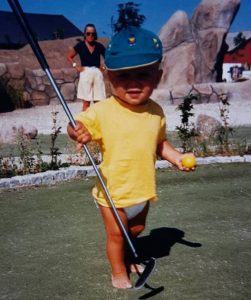 Nicoali Cetti's første møde med golf