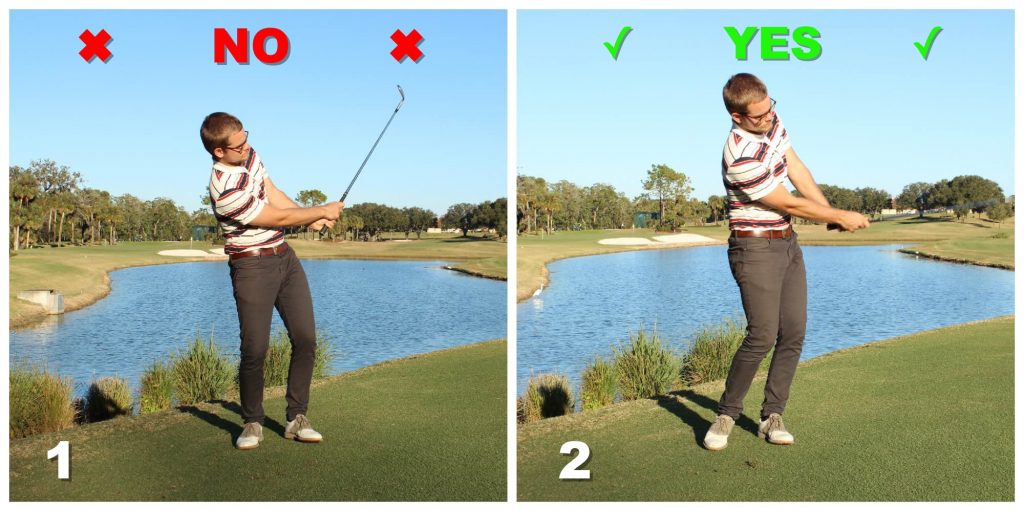 Weight forward when chipping